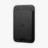AMP02284 - MagSafe Card Holder Valentinus (MagFit) in black showing the card holder attached to back of device